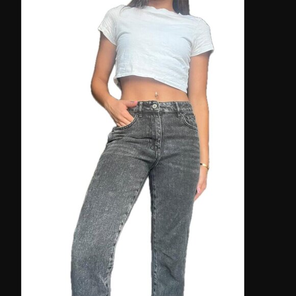 PacSun Denim - Pacsun Mom Jean 29 Grey Black Wash